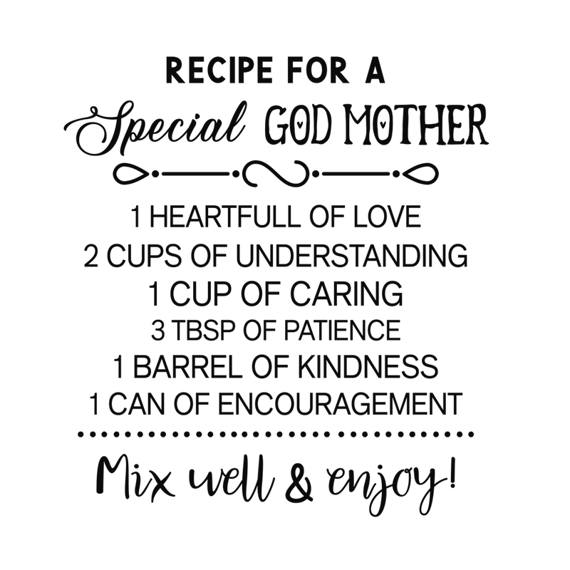 Recipe For A Spiritual God Mother