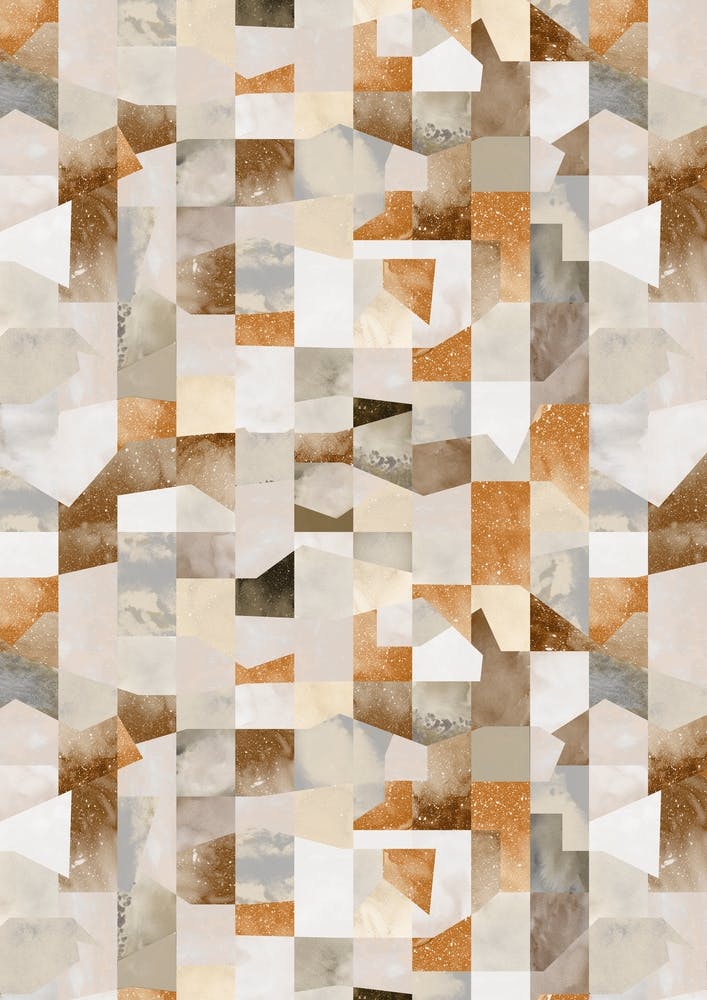 Collage Texture Shapes Gold