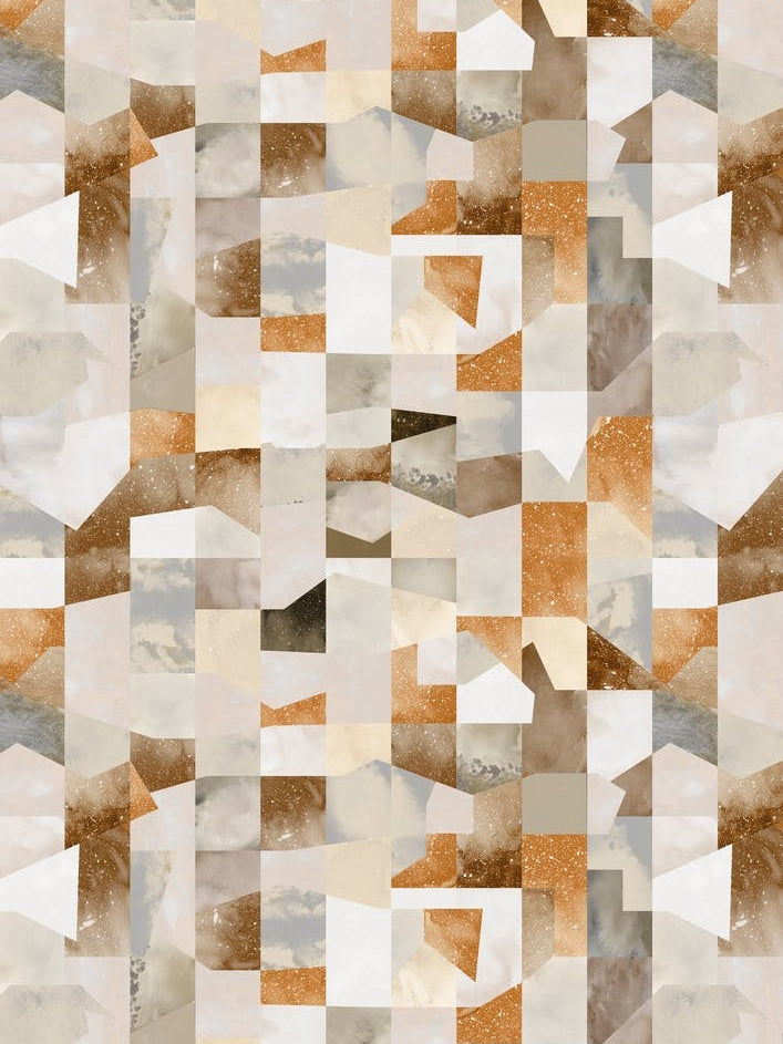 Collage Texture Shapes Gold