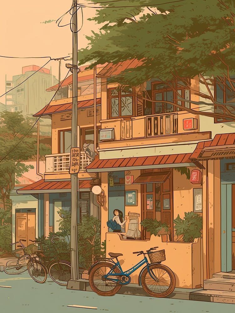 Hanoi Vietnam Illustration 3