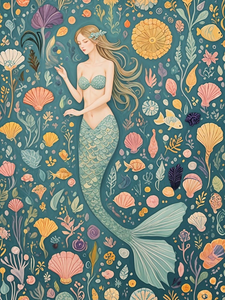 Mermaid And Her Treasures