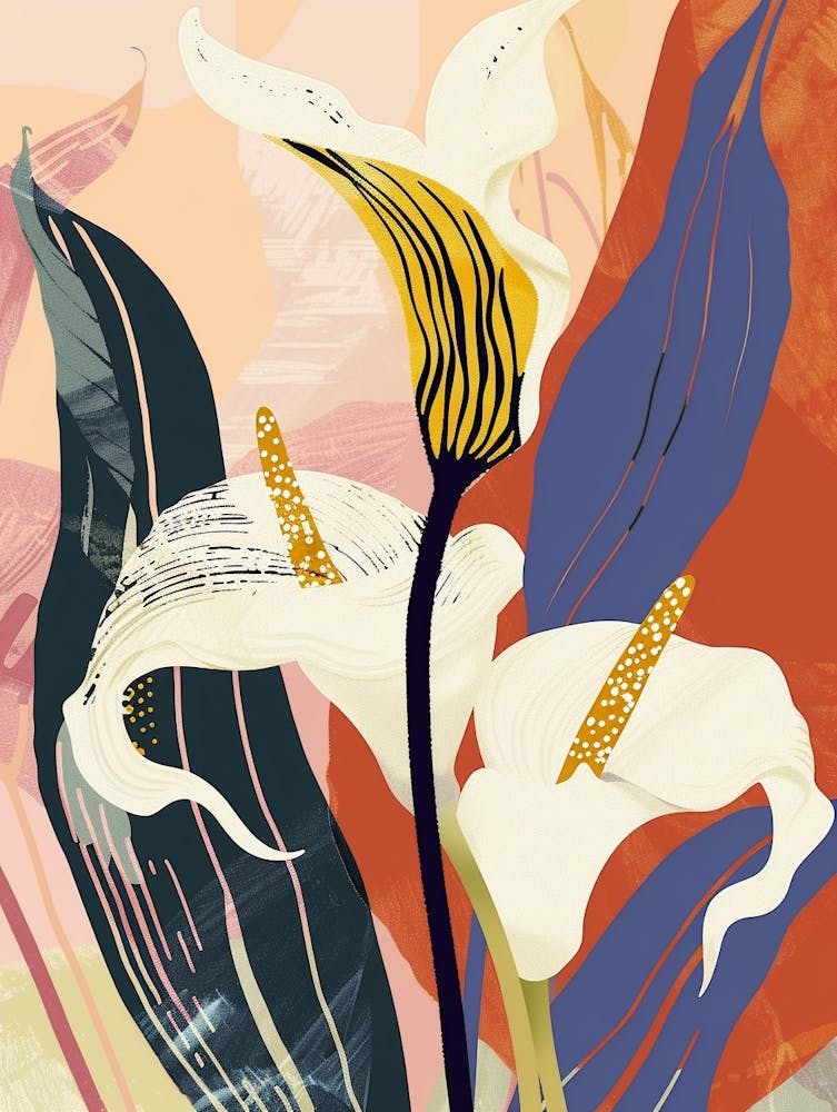 Colourful Flower Illustration Calla Lily 2