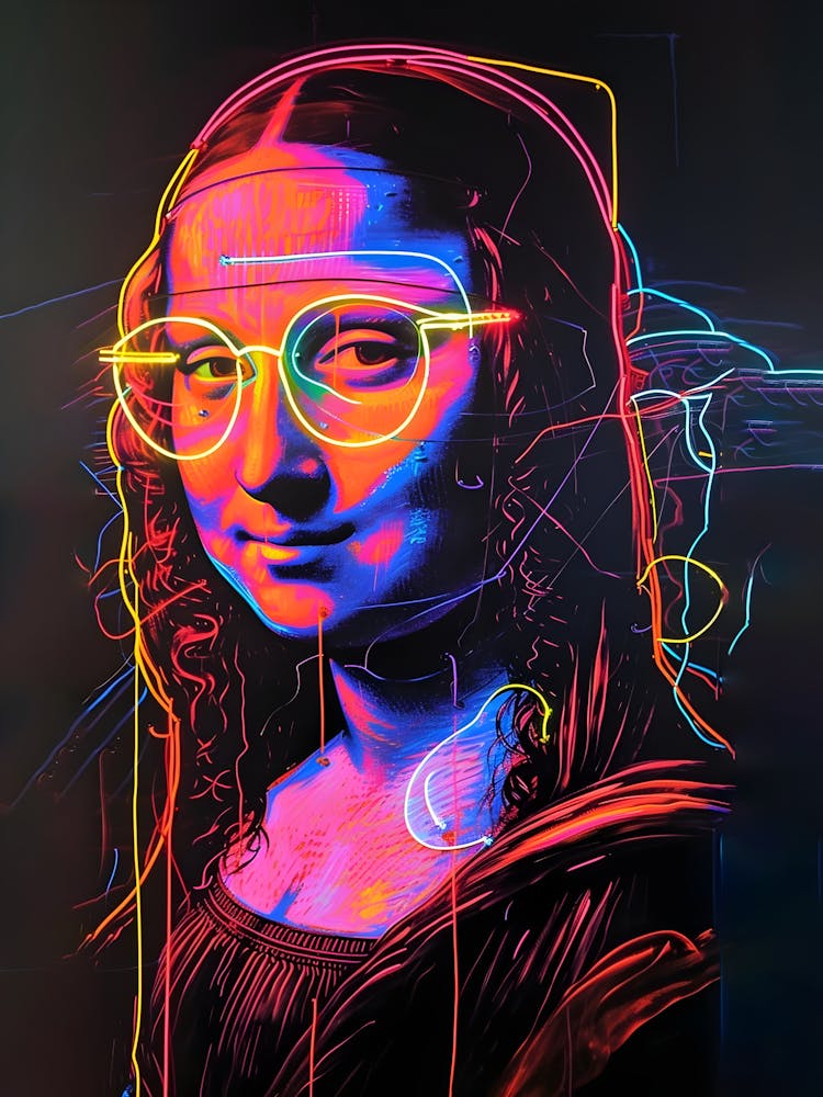 Neon Mona Lisa