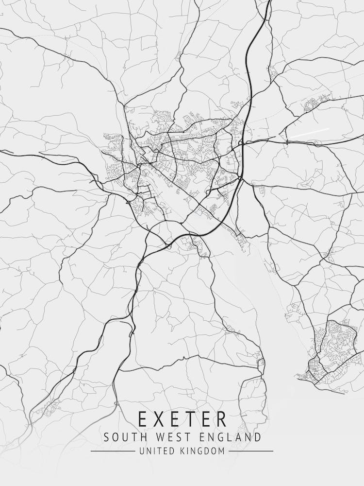 Exeter South West England Map