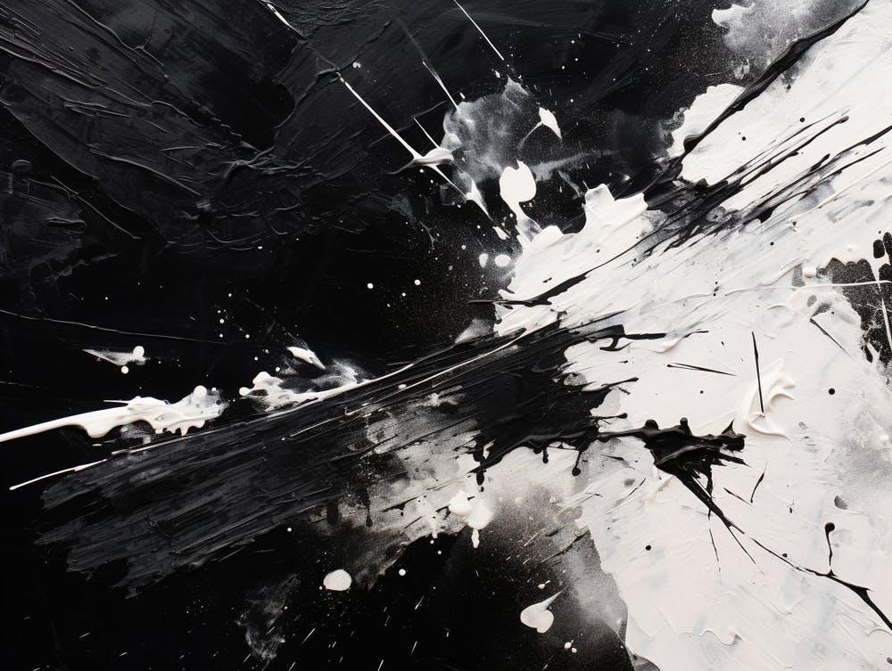 Cosmic Symphony Abstract Black And White 3