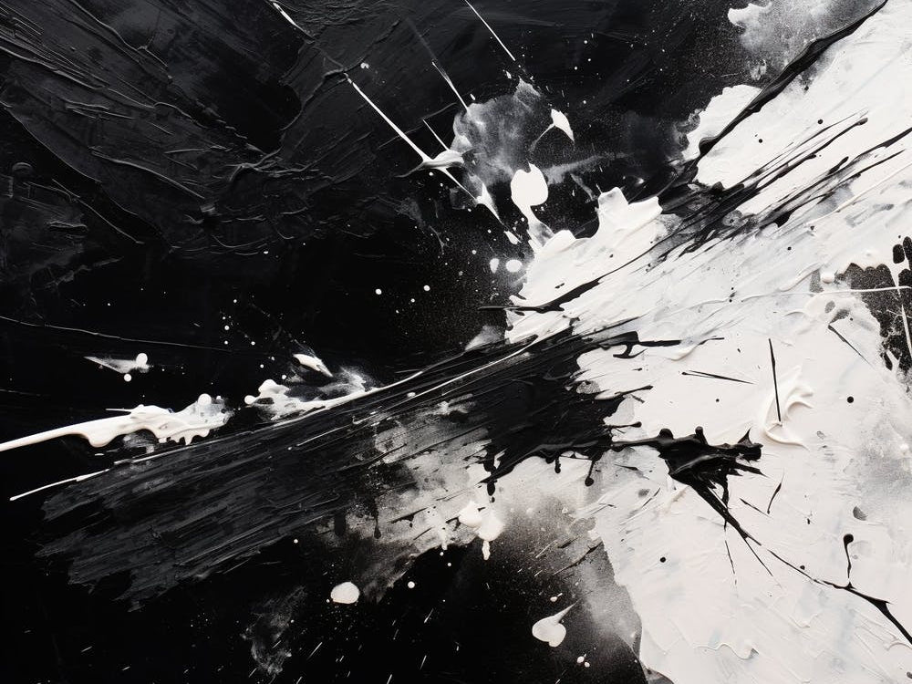 Cosmic Symphony Abstract Black And White 3