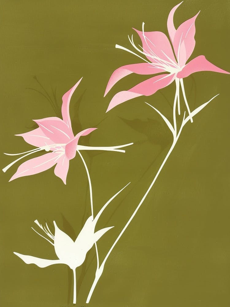 Pink & Green Columbine 1