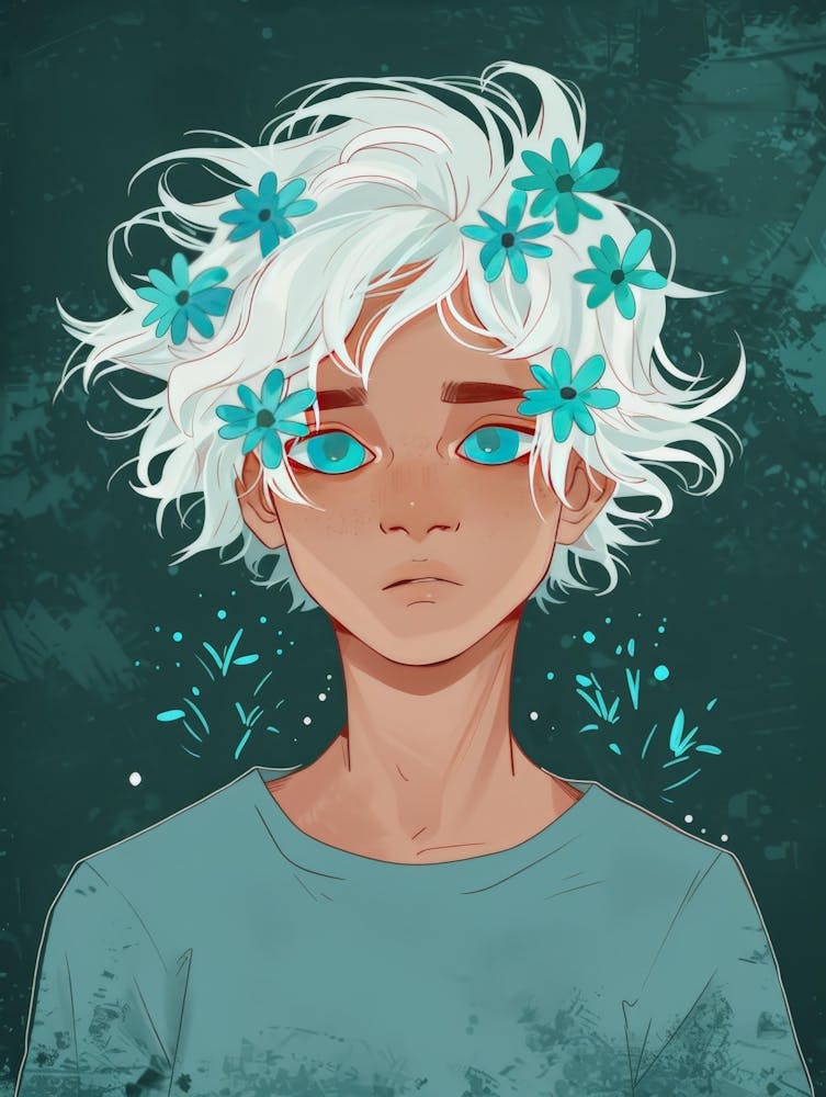 Girl With Flowers In Her Hair 6