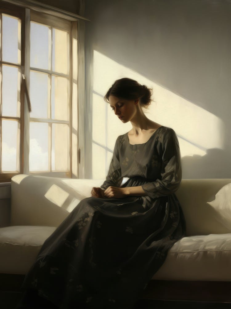 Reading Portrait Painting
