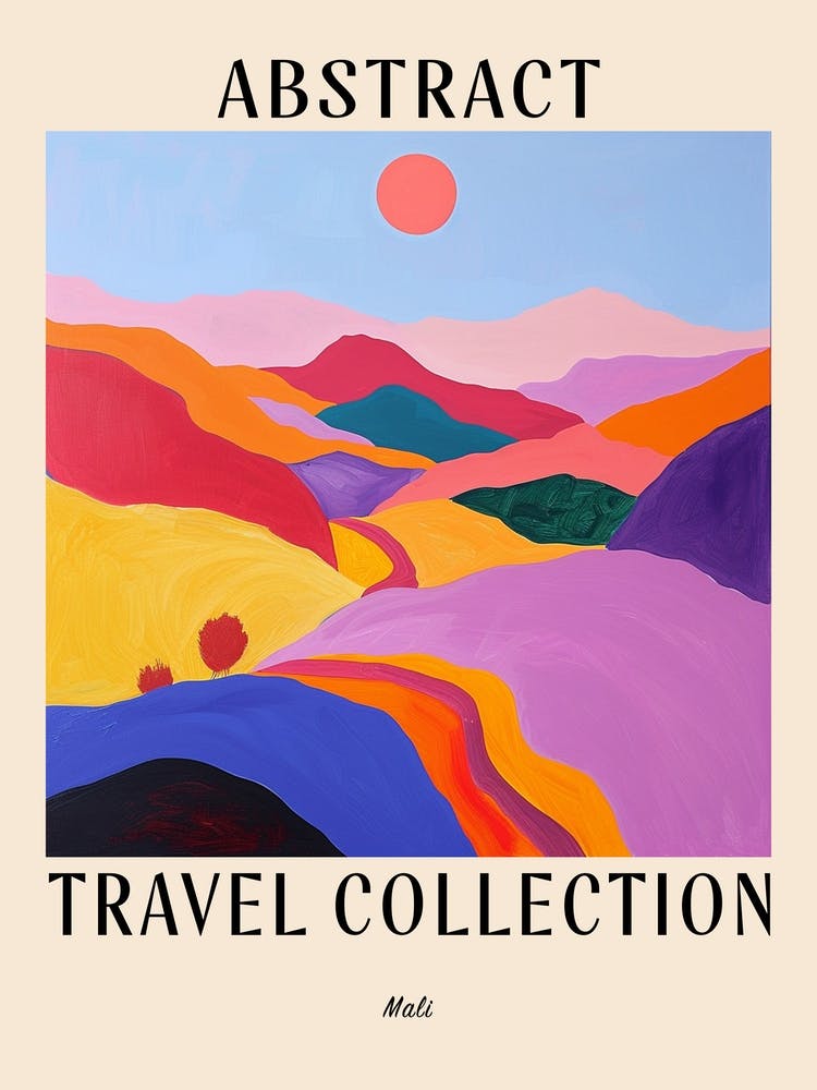Abstract Travel Collection Poster Mali 1