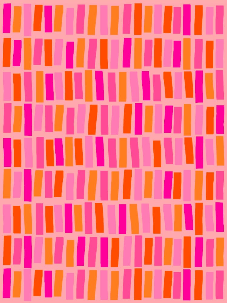 Pink And Orange Abstract Lines and Stripes