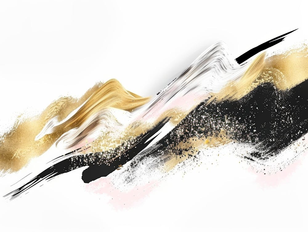 Abstract Gold And Black Painting 49