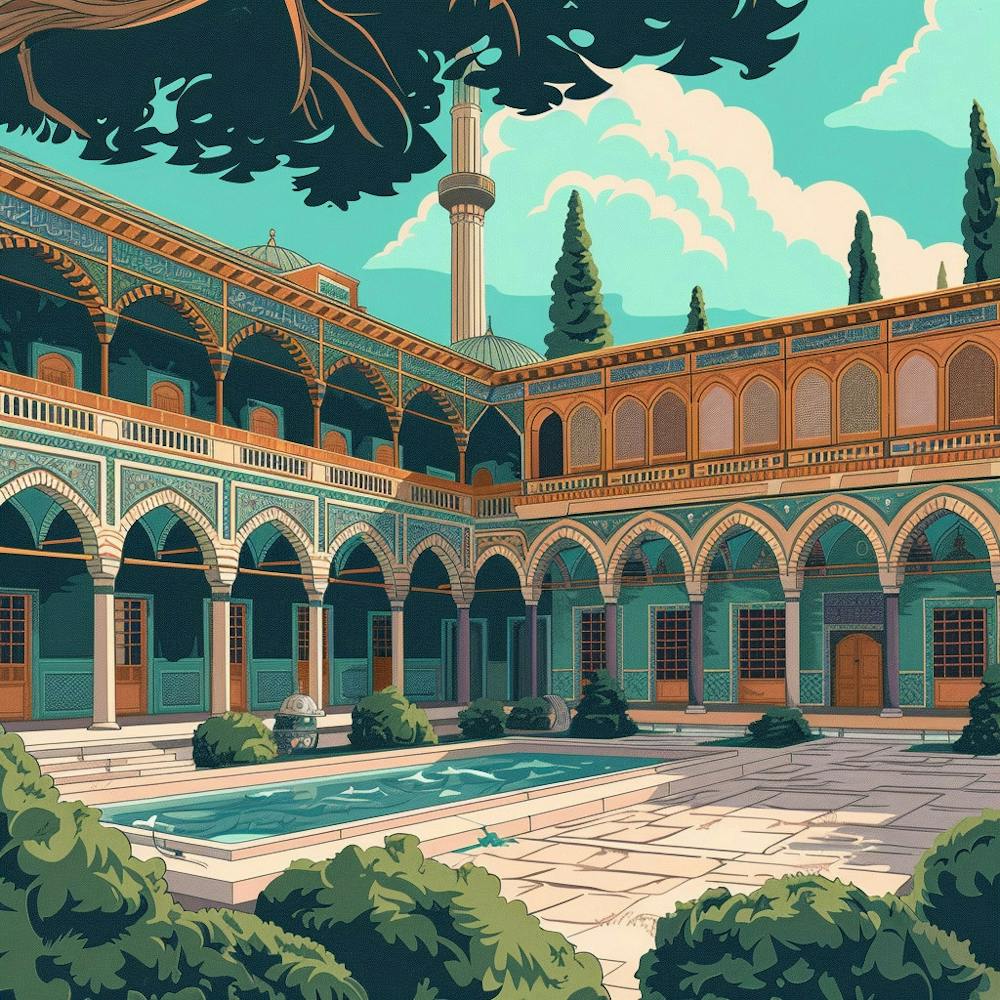 Turkish Palace Courtyard