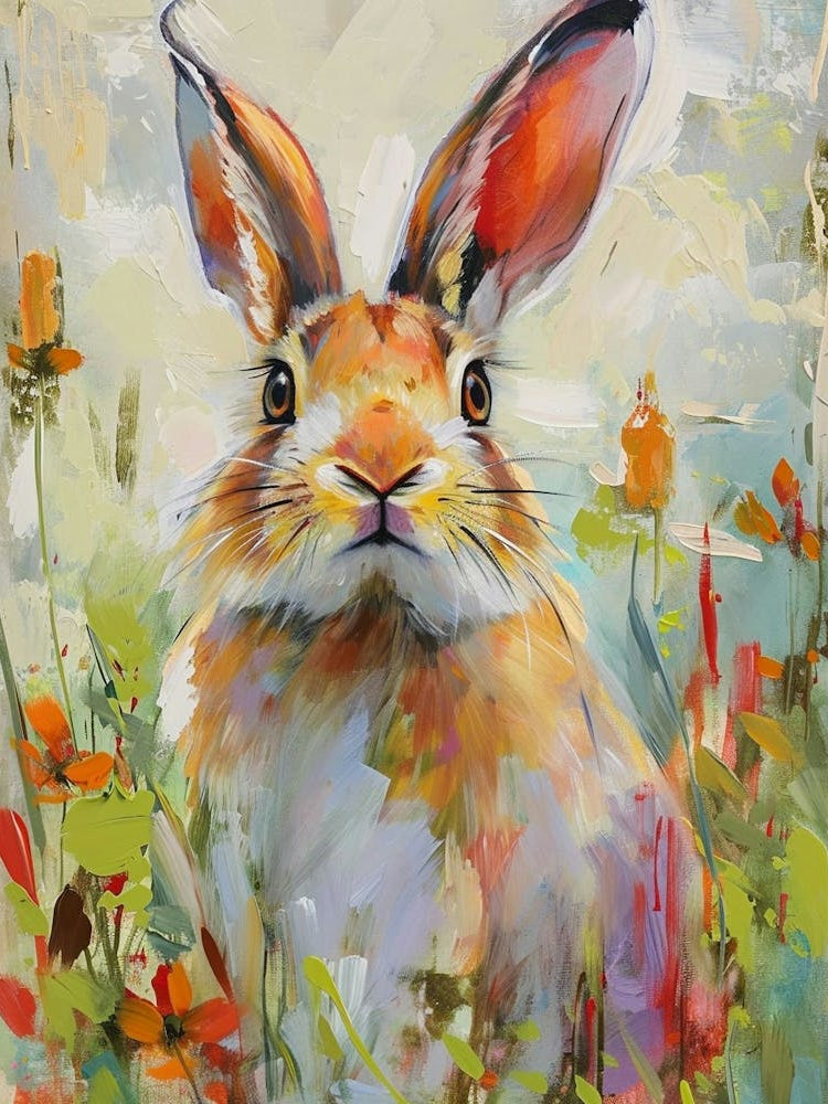 Lion Head Rabbit Painting 1