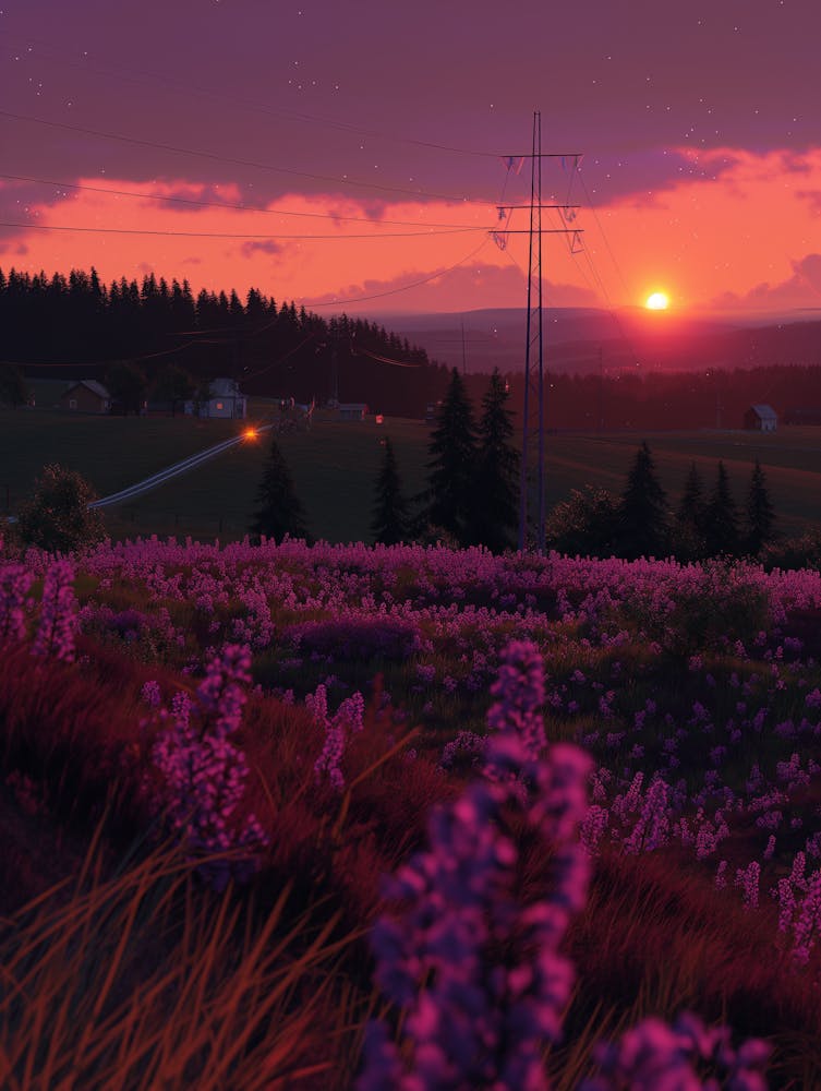 Sunset In The Countryside 1