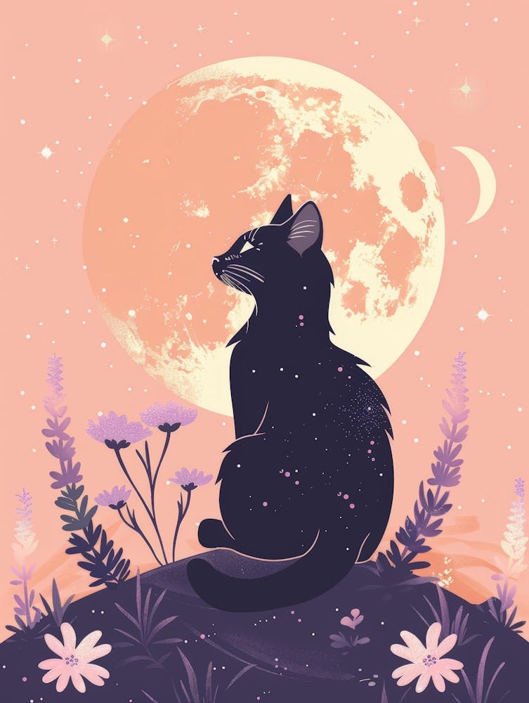 Cat In The Moonlight