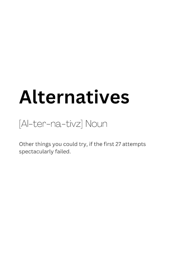 Alternatives Definition Meaning