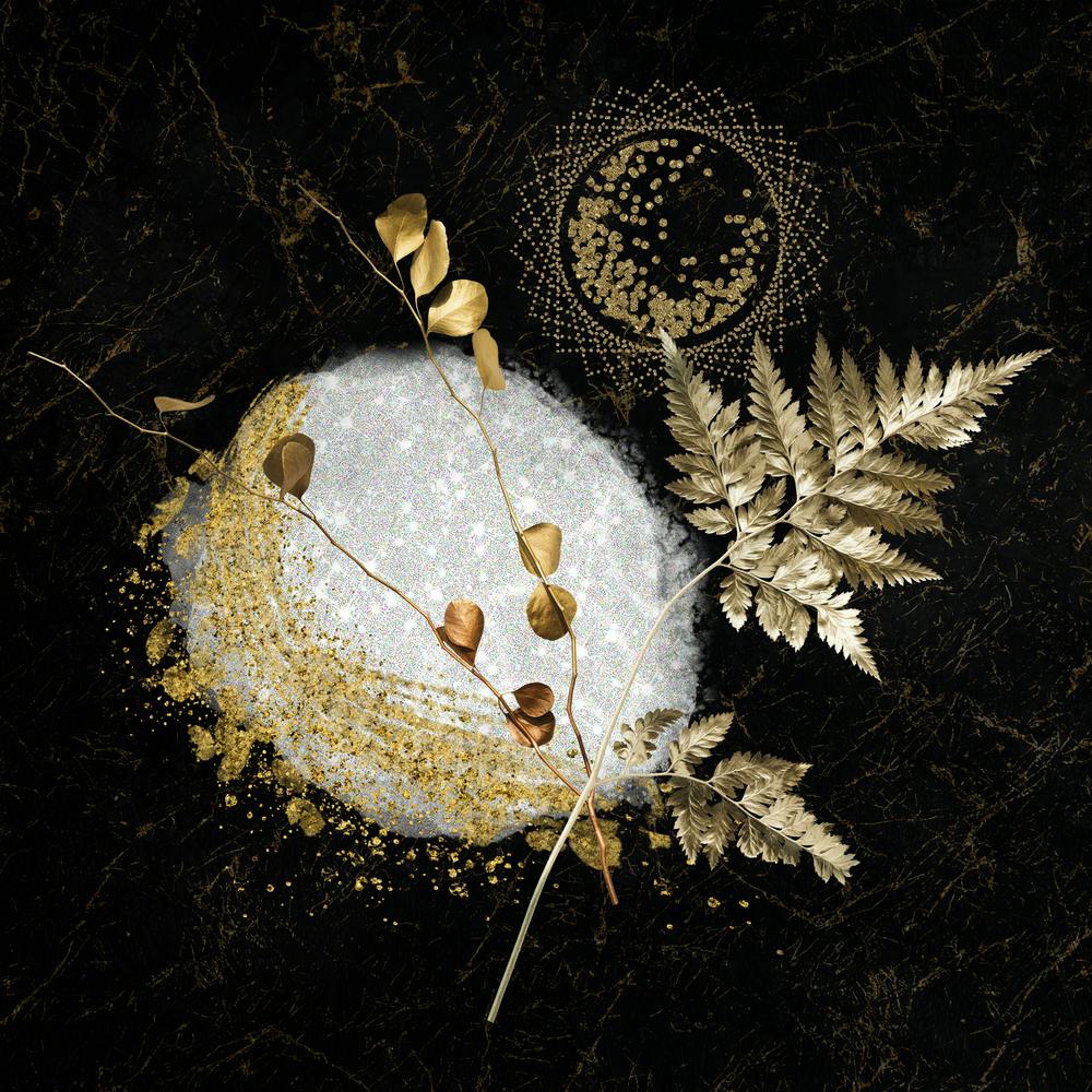 Luxurious White and Gold Leaf 1