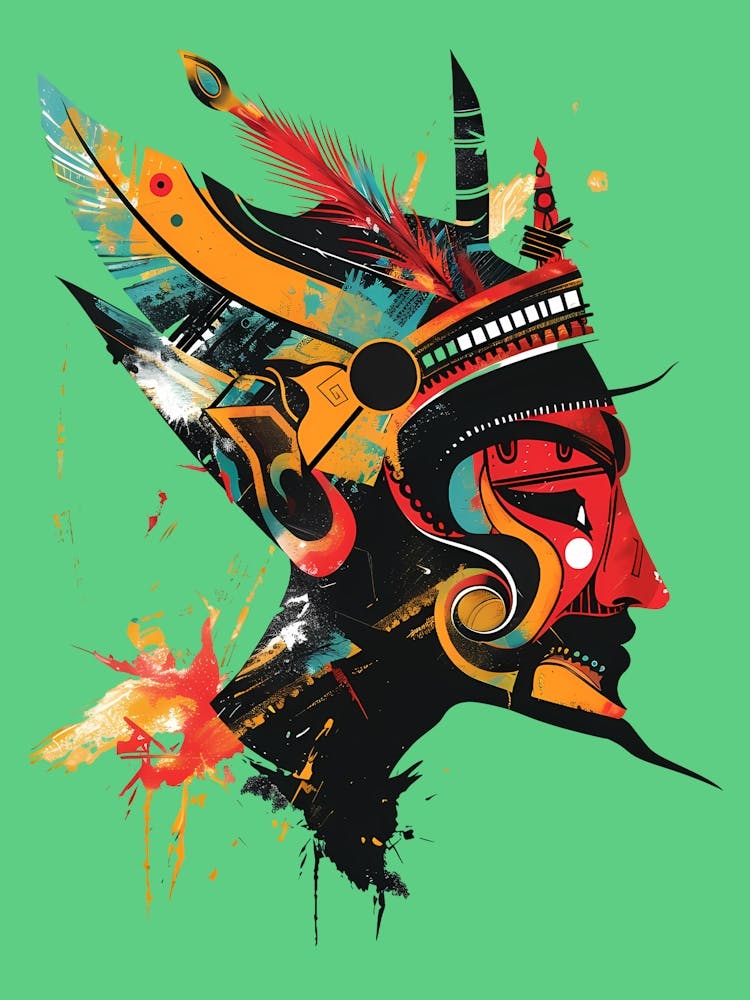 Wayang Abstract Face Art Trending Now