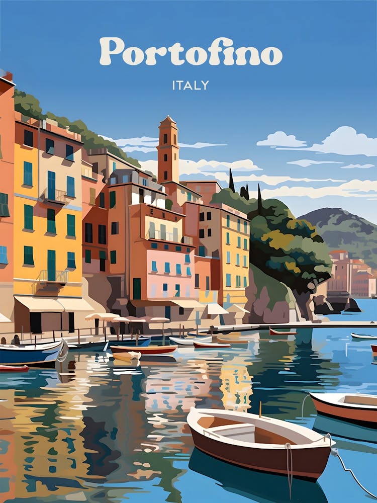 Portofino Italy 2 Travel Poster 3 4 Resize