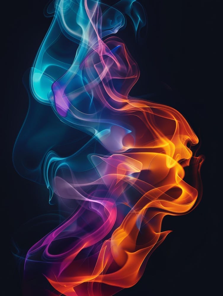Abstract Smoke On Black Background