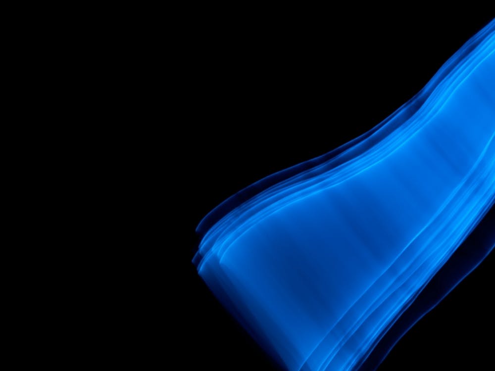 Glowing Abstract Curved Blue Lines 6