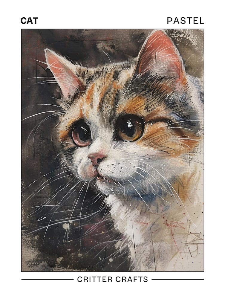Katze Pastellaquarell 4 Poster