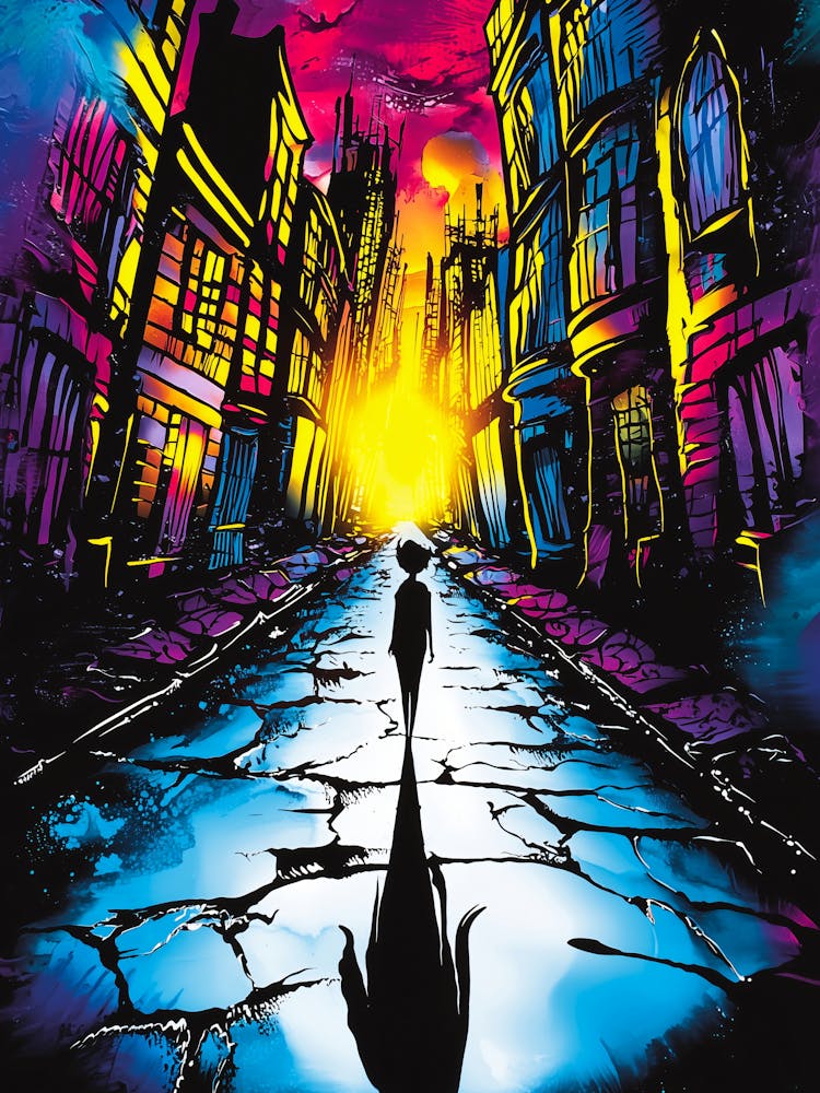 Harry Potter And The Half Blood Prince, vibrant colorful neo-expressionism inspired.