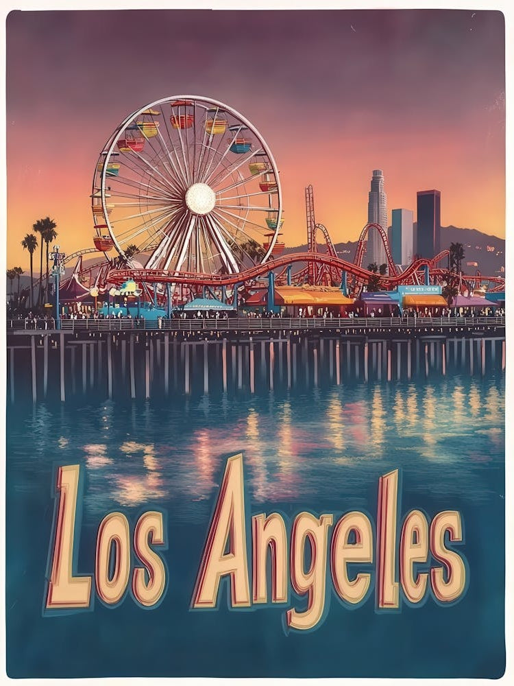 Aihrgdesign A Classic 1960s Travel Poster For Los Angeles 1