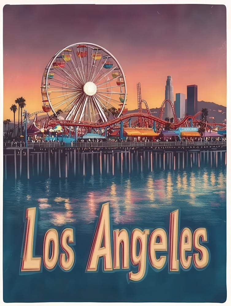 Aihrgdesign A Classic 1960s Travel Poster For Los Angeles 1