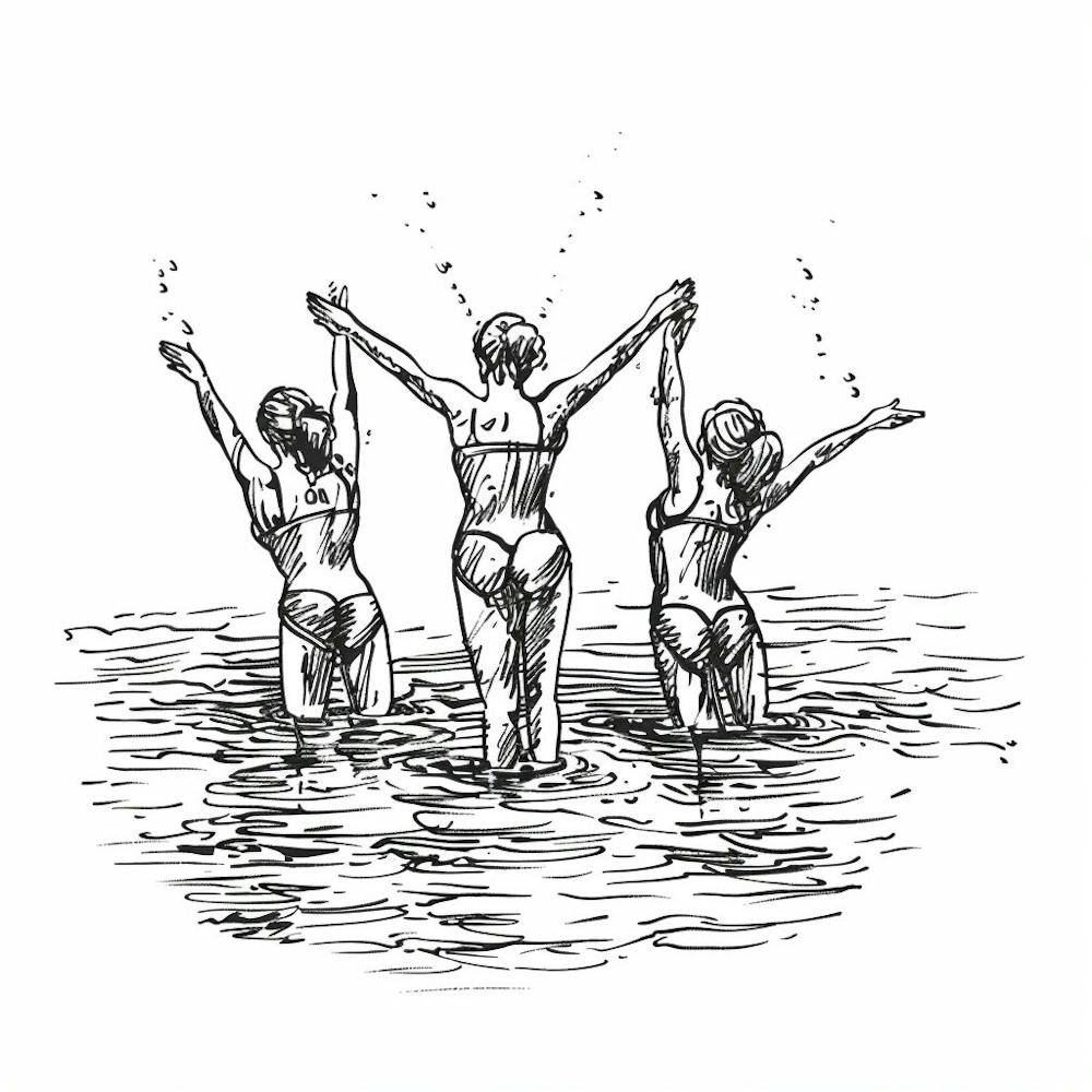 Drei Frauen im Wasser
