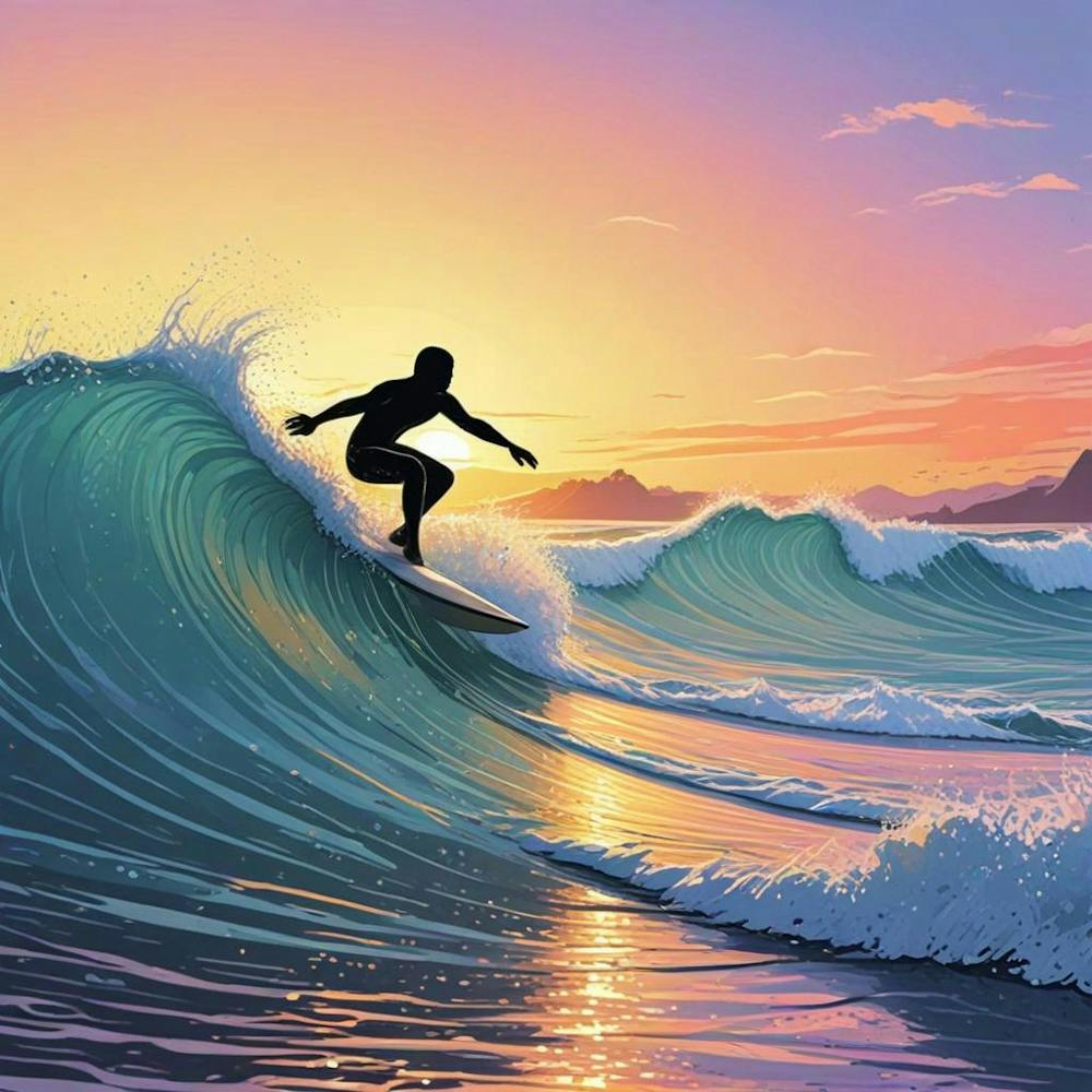 Summer Surfing On The Beach (1)