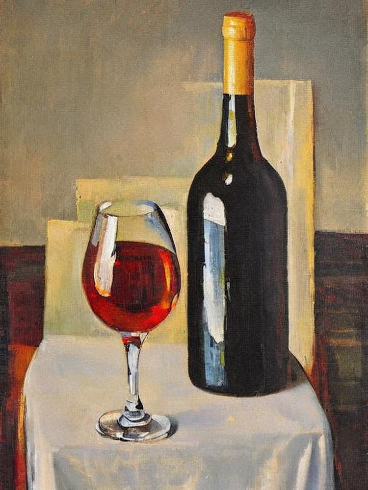 Semillon Oil Painting Cocktail Poster