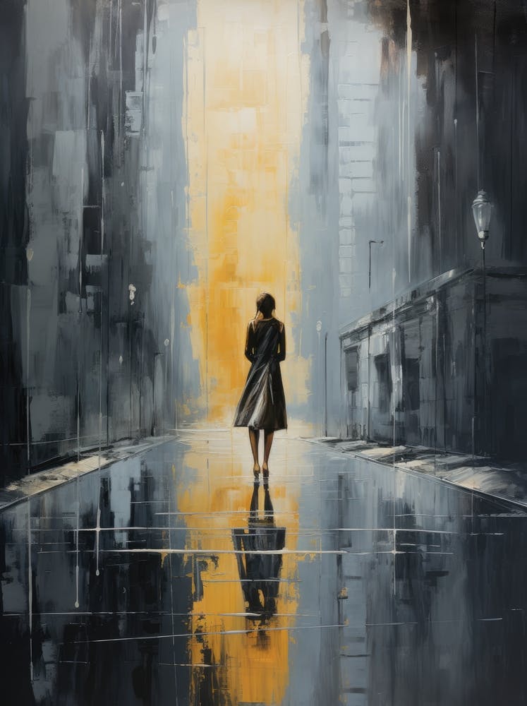Woman Walking Down The Street
