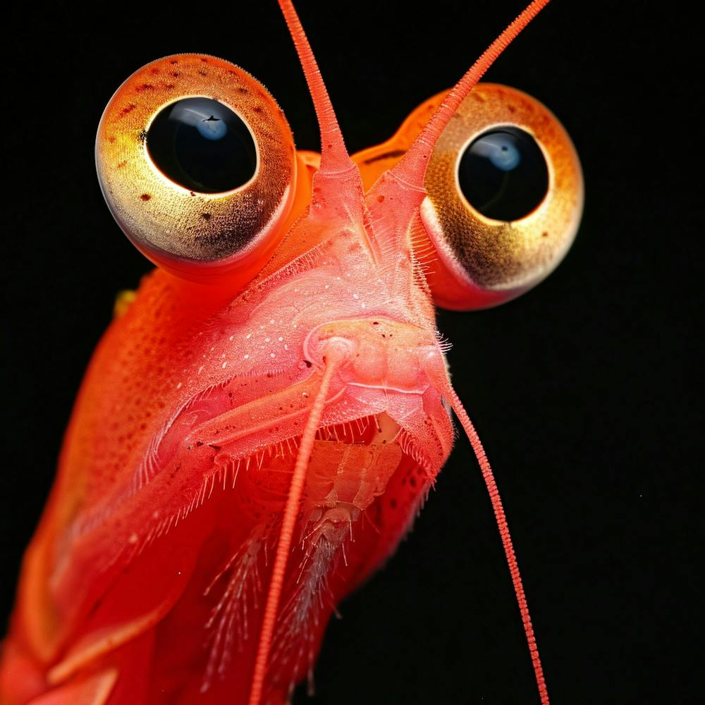 Red Shrimp With Big Eyes