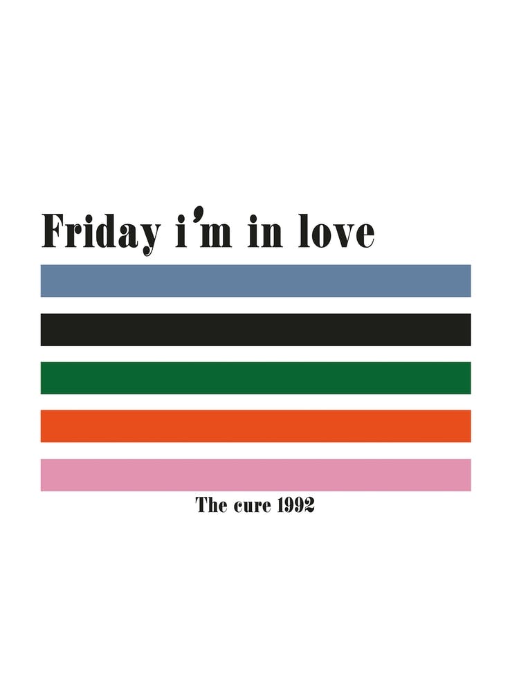 Friday I'm In love The Cure Inspired Retro