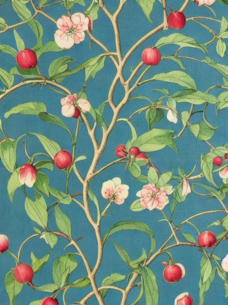 Crabapple tree Vintage Botanical