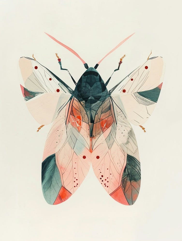 Colourful Insect Illustration Leafhopper 9