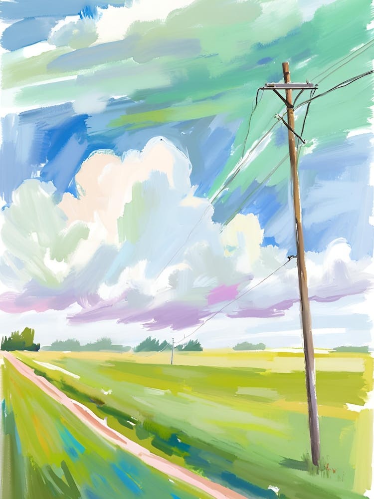 Landscape With Telephone Pole