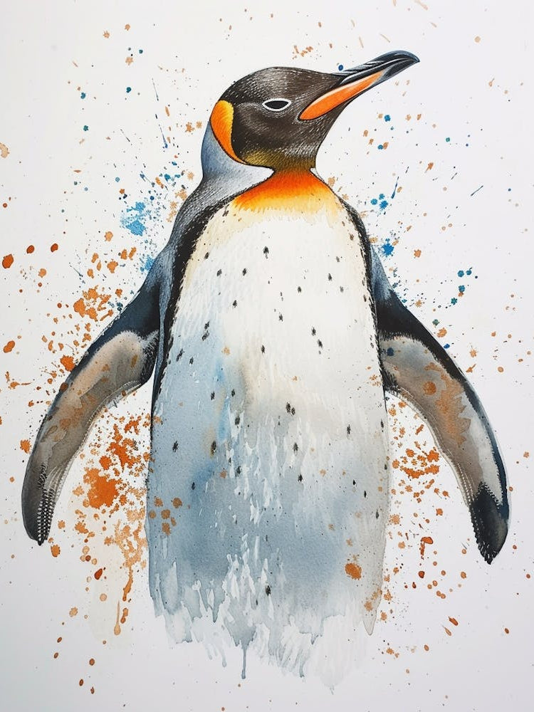 Humboldt Penguin Zavodovski Island Watercolour Painting 7
