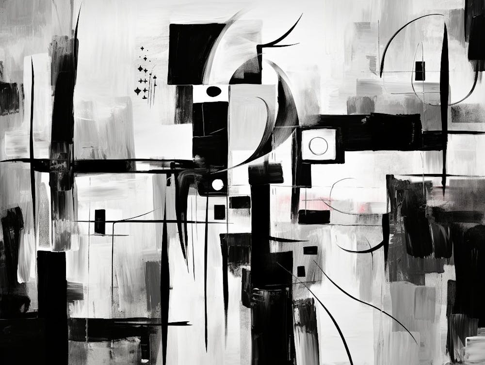 Memory Abstract Black And White 6