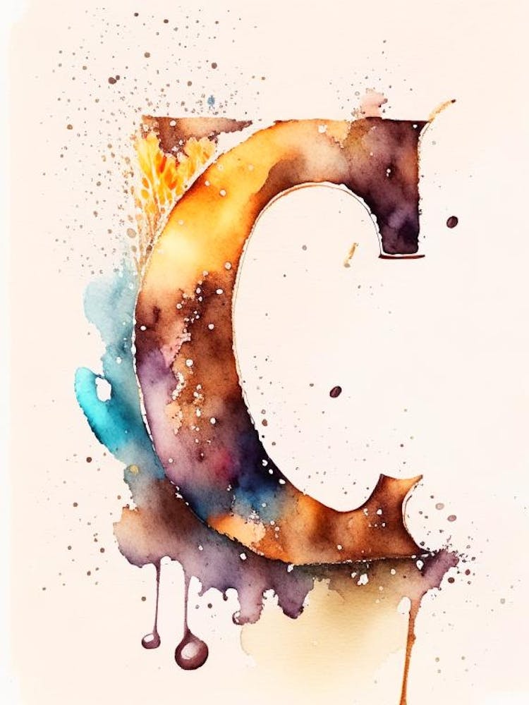 C  Letter, Alphabet Storybook Watercolour 2
