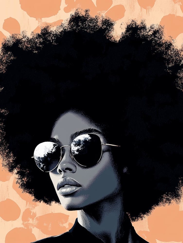 Afro Girl With Sunglasses