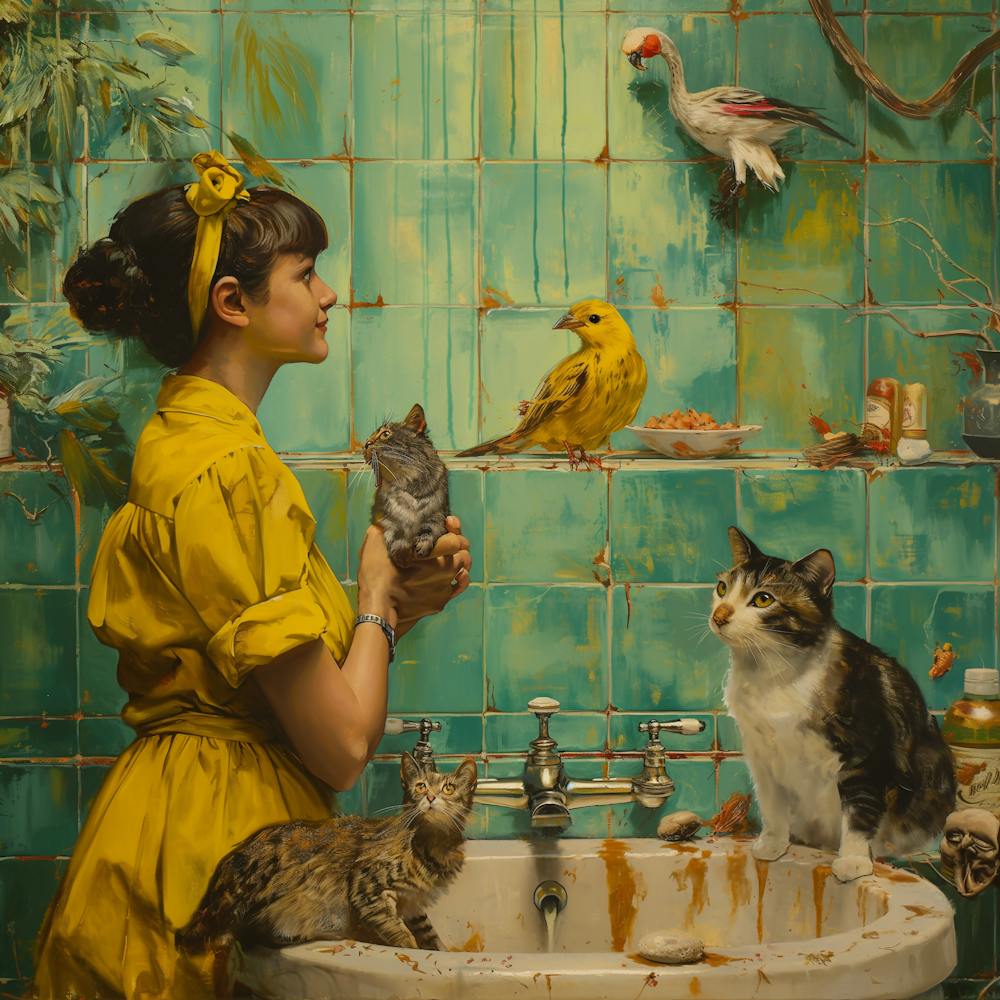 'Cats In The Bathroom' 1