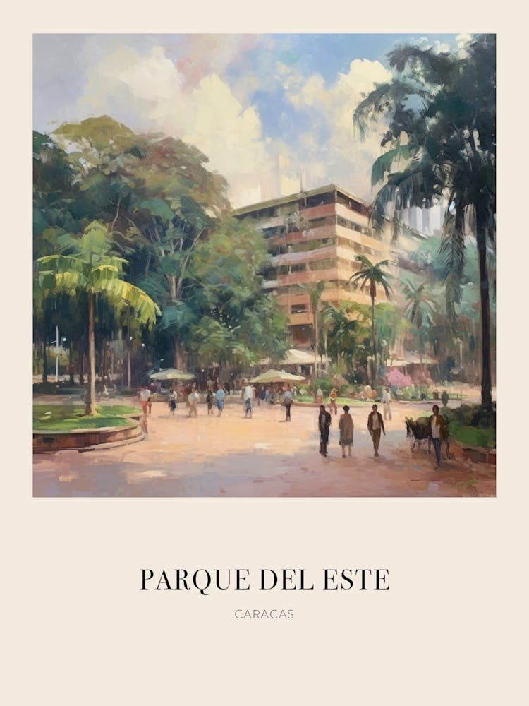 Parque Del Este Caracas Venezuela 4 Vintage Cezanne Inspired Poster