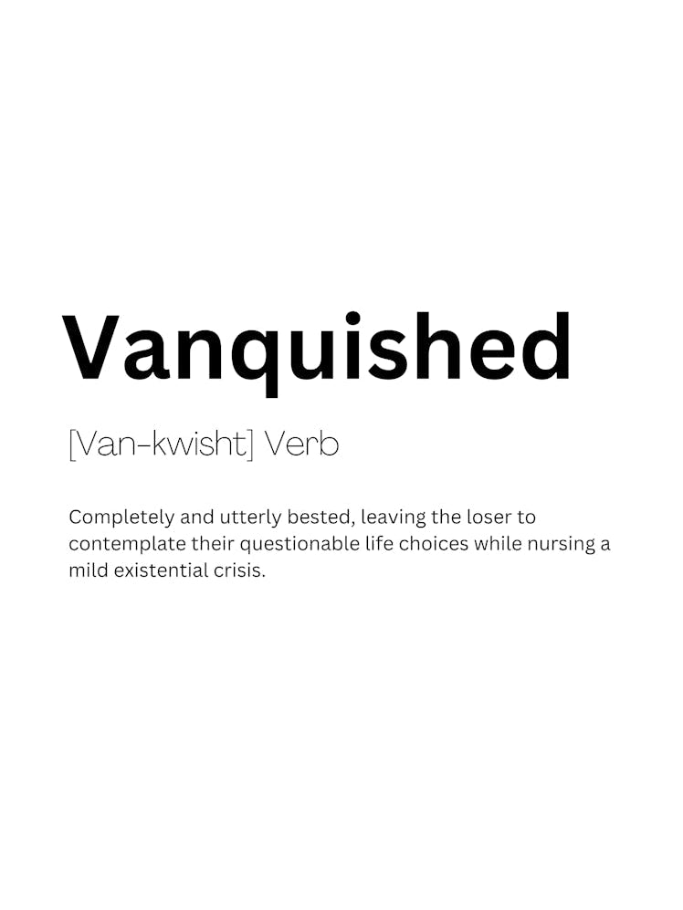 Vanquished Definition Meaning