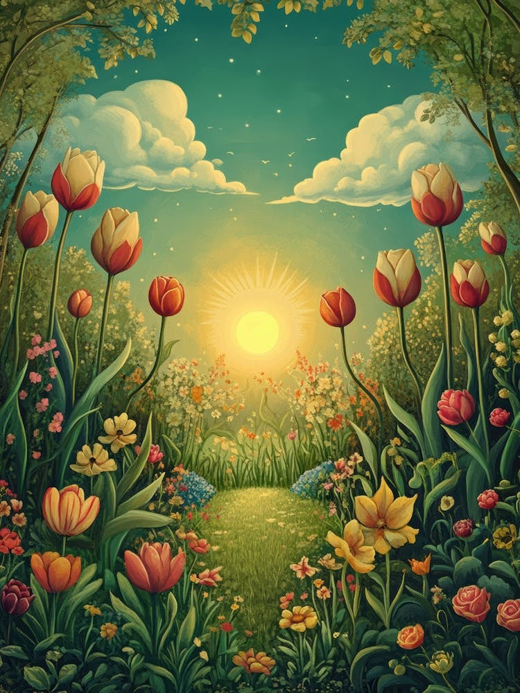 Tulips In The Garden 3