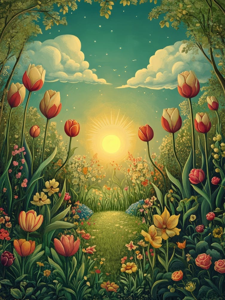 Tulips In The Garden 3