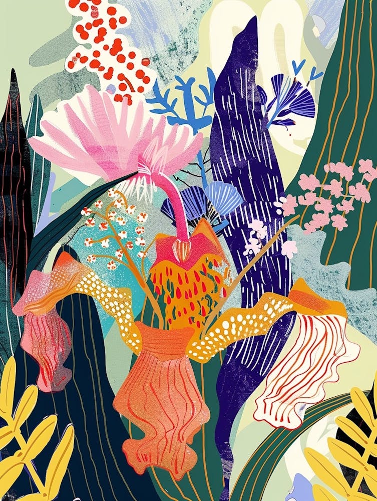 Colourful Flower Illustration Cineraria 3