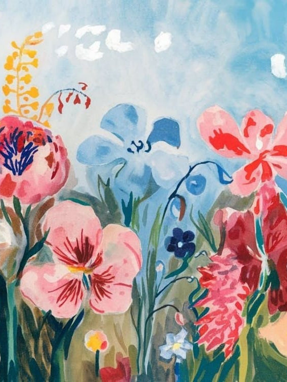 Bohemian Rhapsody of Blooms - Abstract Floral